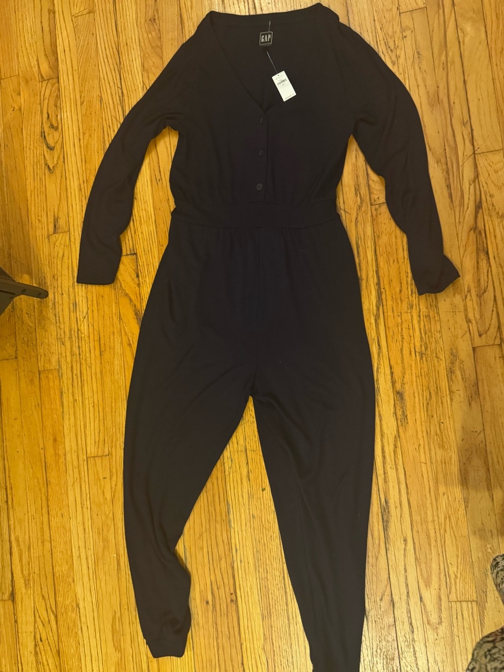 GAP Women's dark blue Long-Sleeve fine knit Jumpsuit size S NWT